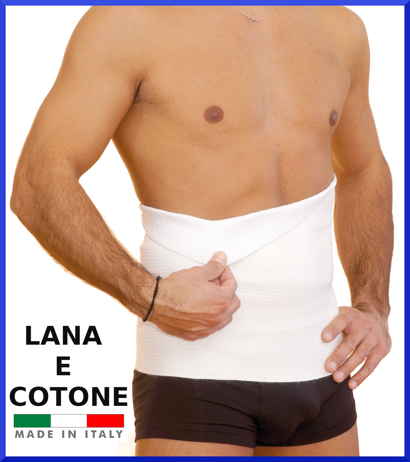 Pancera panciera da uomo donna contenitiva fascia termica elastica lana e cotone